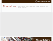 Tablet Screenshot of kosherlandmarket.com